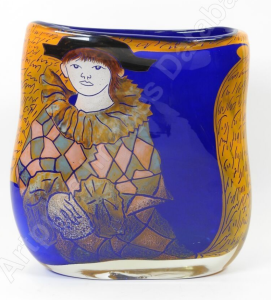 Au marteau : Important vase d’Ada Loumani à décor de Pierrot ….